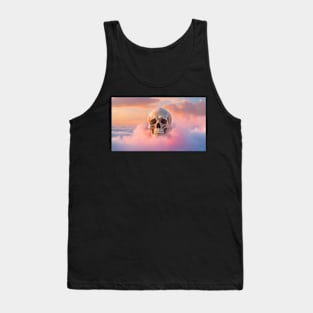 skull among pink clouds Tank Top